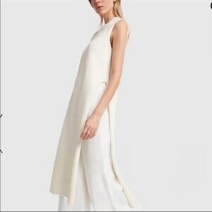 CO Collections White Sleeveless Sweater